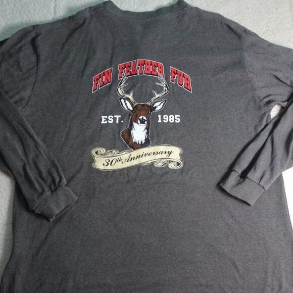 Walls Fin, Feather, Fur Gray L/S Work Wear Large - Picture 1 of 7